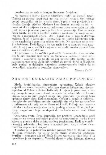 O baroknom klasicizmu u Pogančecu / Anđela Horvat