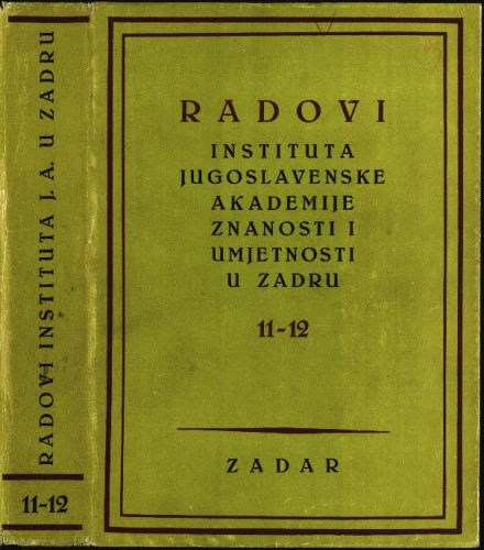 Sv. 11-12(1965) / uredili Grga Novak i Vjekoslav Maštrović