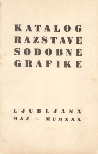 Katalog razstave sodobne grafike