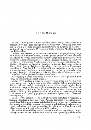 Boris Magaš : [biografije novih članova Akademije]