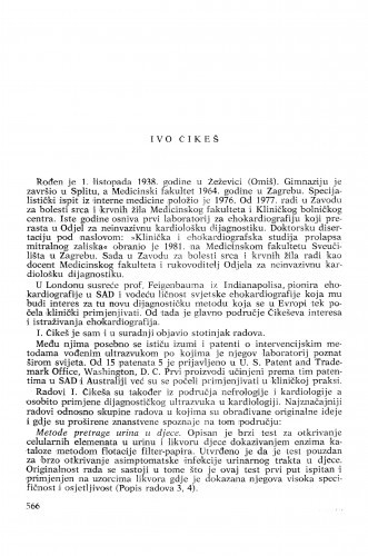 Ivo Čikeš : [biografije novih članova Akademije]