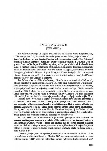 Ivo Padovan (1922.-2010.) : [nekrolog] / Zvonko Kusić