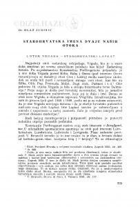 Starohrvatska imena dvaju naših otoka / B. Jurišić