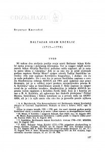 Baltazar Adam Krčelić (1715-1778.) / S. Krivošić