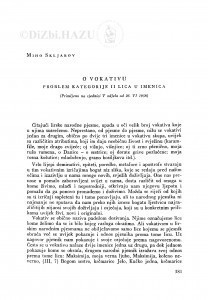 O vokativu : problem kategorije II lica u imenicama / M. Skljarov