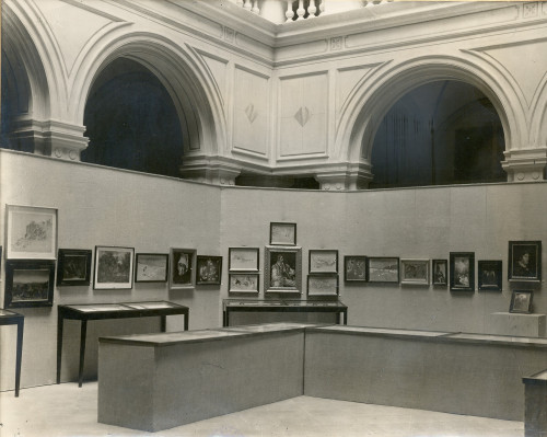 Detalj postava - Retrospektivna izložba hrvatske umjetnosti o pedesetoj godišnjici Strossmayerove galerije : II. Počeci realizma 1860-1890.