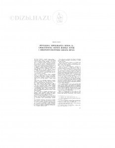 Povijesna topografija Senja (I) : urbanistički odnos rimske Senie i srednjovjekovnog grada Senja / M. Viličić