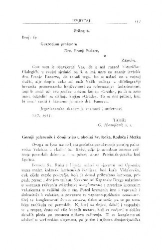 Gornji paleozoik i donji trijas u okolini Sv. Roka, Raduća i Metka / M. Salopek