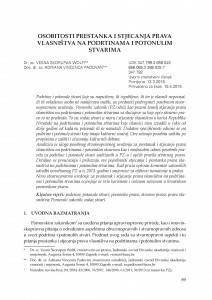 Osobitosti prestanka i stjecanja prava vlasništva na podrtinama i potonulim stvarima / Vesna Skorupan Wolff ; Adriana Vincenca Padovan