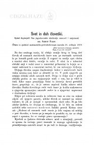 Svet in duh človeški / S. Šubić