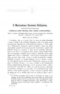 O Markantunu Dominisu Rabljaninu historičko-kritičko iztraživanje navlastito po izvorih mletačkoga arkiva i knjižnice arsenala parizkoga / S. Ljubić