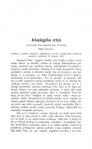 Arkeologičke crtice / S. Ljubić