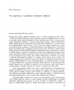 Tri doprinosa o splitskim baroknim slikama / Kruno Prijatelj