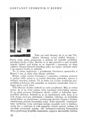 Gortanov spomenik u Bermu / Branko Fučić