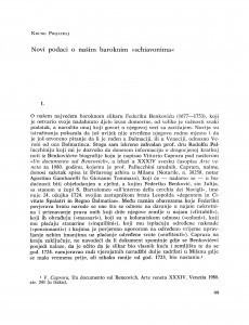 Novi podaci o našim baroknim 