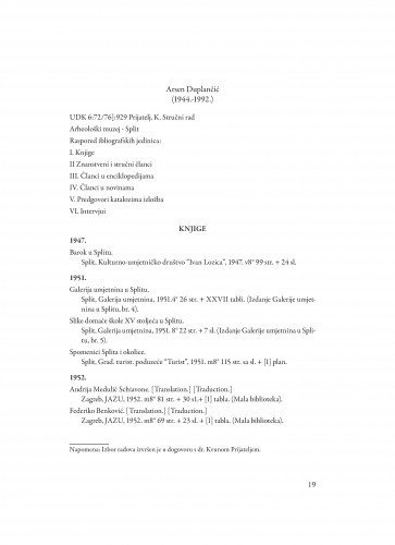 Bibliografija akademika Krune Prijatelja / Arsen Duplančić, Radoslav Tomić