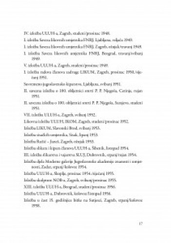 Popis izložbi akademika Želimira Janeša