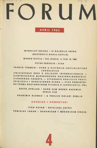 God. 2(1963), knj. 3, br. 4 / glavni i odgovorni urednik Marijan Matković