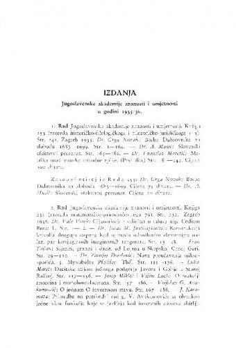 [Izdanja JAZU]