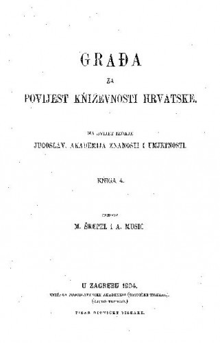 Knj. 4(1904) / uredili M. Šrepel i A. Musić