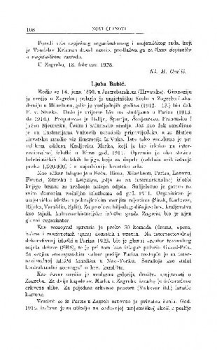 Ljuba Babić / M. Kl. Crnčić