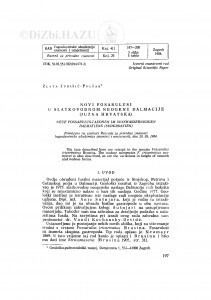 Novi fosarulusi u slatkovodnom neogenu Dalmacije (Južna Hrvatska) / Z. Jurišić-Polšak