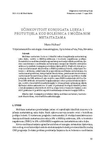 Učinkovitost konjugata lijeka i protutijela kod bolesnica s moždanim metastazama / Mario Nalbani
