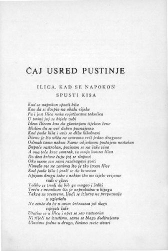 Čaj usred pustinje / S. Mihalić