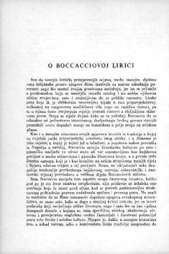 O Boccacciovoj lirici / F. Čale