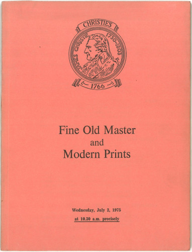 Fine old master and modern prints ... : on Wednesday, July 2, 1975 / Christie, Manson & Woods Ltd.