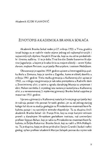 Životopis akademika Branka Sokača / Igor Vlahović