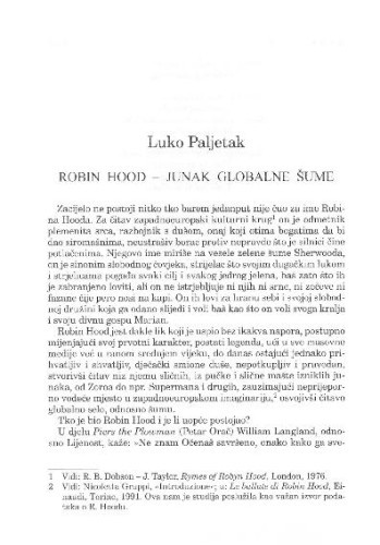 Robin Hood - junak globalne šume / Luko Paljetak
