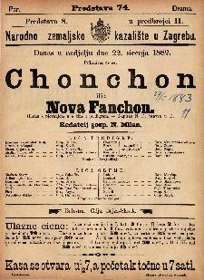 Chonchon ili Nova Fanchon : Gluma s pjevanjem u 4 čina i predigrom / Napisao D'Ennery