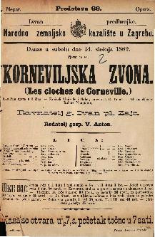 Korneviljska zvona : komična opera u 3 čina / glasbu skladao Robert Planquette  =  Les cloches de Corneville