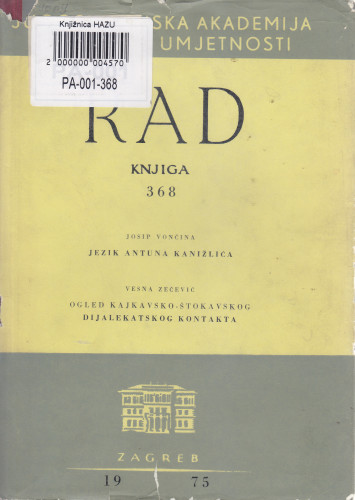 Knj. 18(1975)=knj. 368 / urednik Mirko Deanović