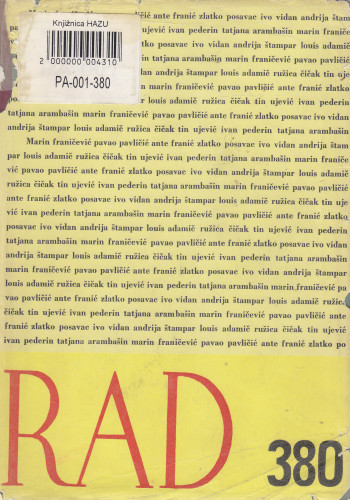 Knj. 16(1978)= knj. 380 / urednik Marijan Matković