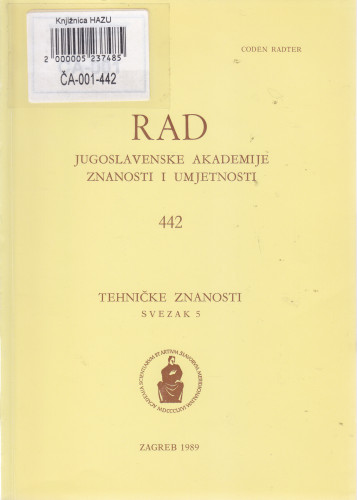 Sv. 5(1989)=knj. 35=knj. 442 / urednik Vladimir Matković