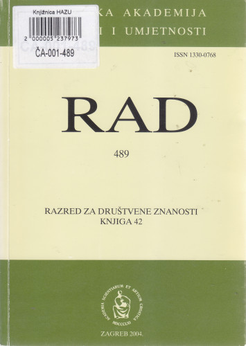 Knj. 42(2004)=knj. 489 / glavni i odgovorni urednik Eugen Pusić
