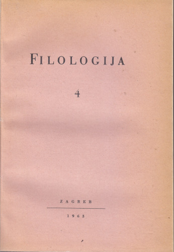 [Knj.] 4(1963) / [za Hrvatsko filološko društvo uređuju: Mirko Deanović, Mate Hraste, Josip Torbarina]