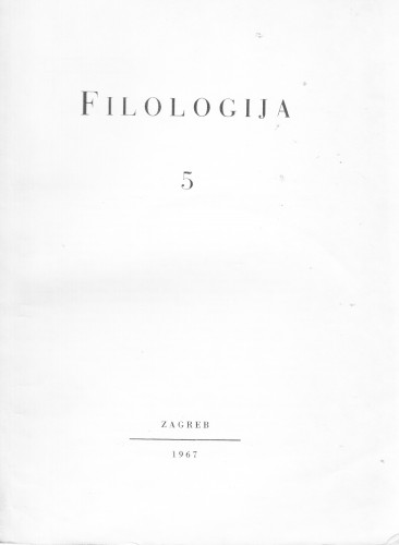 [Knj.] 5(1967) / [za Hrvatsko filološko društvo uređuju: Mirko Deanović, Mate Hraste, Josip Torbarina]