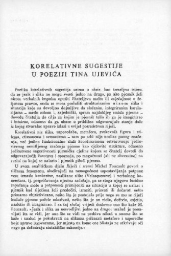 Korelativne sugestije u poeziji Tina Ujevića / V. Pavletić