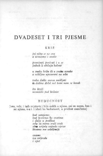 Dvadeset i tri pjesme / S. Mijović Kočan