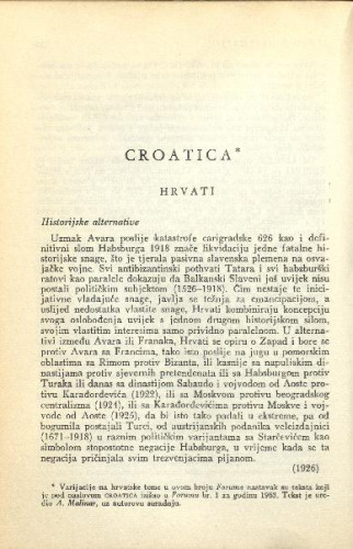 Croatica / M. Krleža