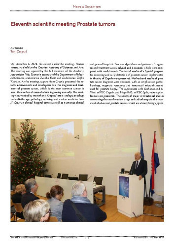 Eleventh scientific meeting Prostate tumors : News & Education / Toni Zekulić