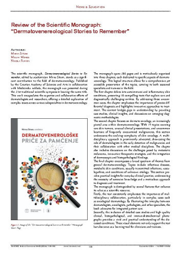 Review of the Scientific Monograph: “Dermatovenereological Stories to Remember” : News & Education / Mirna Šitum, Mislav Mokos, Nikola Ferara