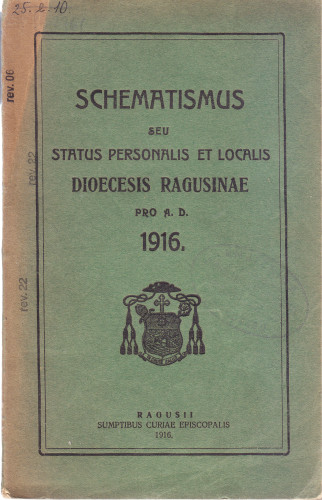 Schematismus seu status personalis et localis Dioecesis Ragusinae : ineunte anno ...