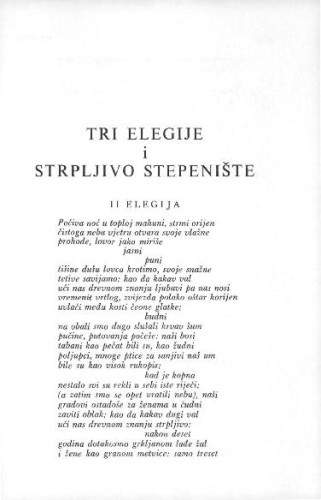Tri elegije i strpljivo stepenište / L. Paljetak