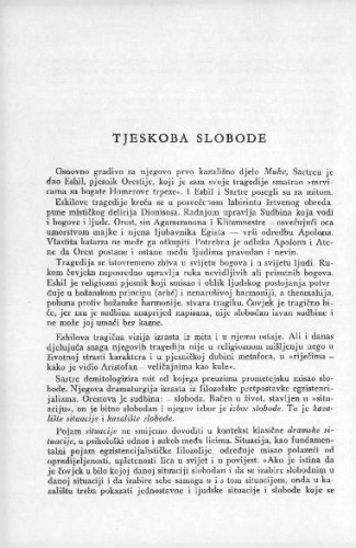 Tjeskoba slobode / J. Kaštelan