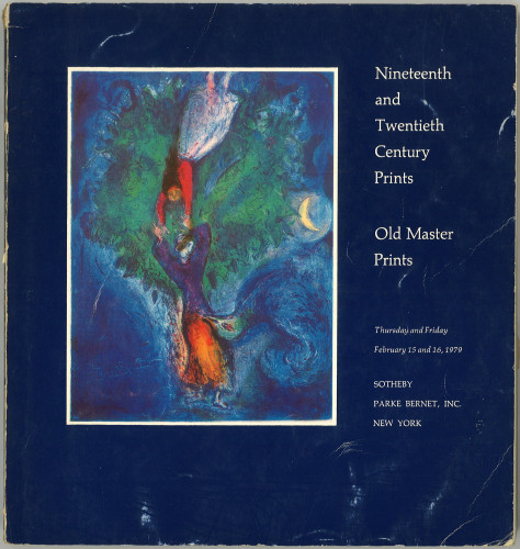 Nineteenth and twentieth century prints : old master prints : the property of various owners ... : public auction Thursday, February 15 ... Friday, February 16 [1979] / Sotheby Parke Bernet Inc.