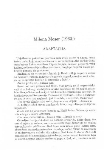 Adaptacija / Milena Moser